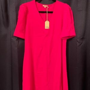 Jodifl Hot Pink Puff Sleeve Dress, size large